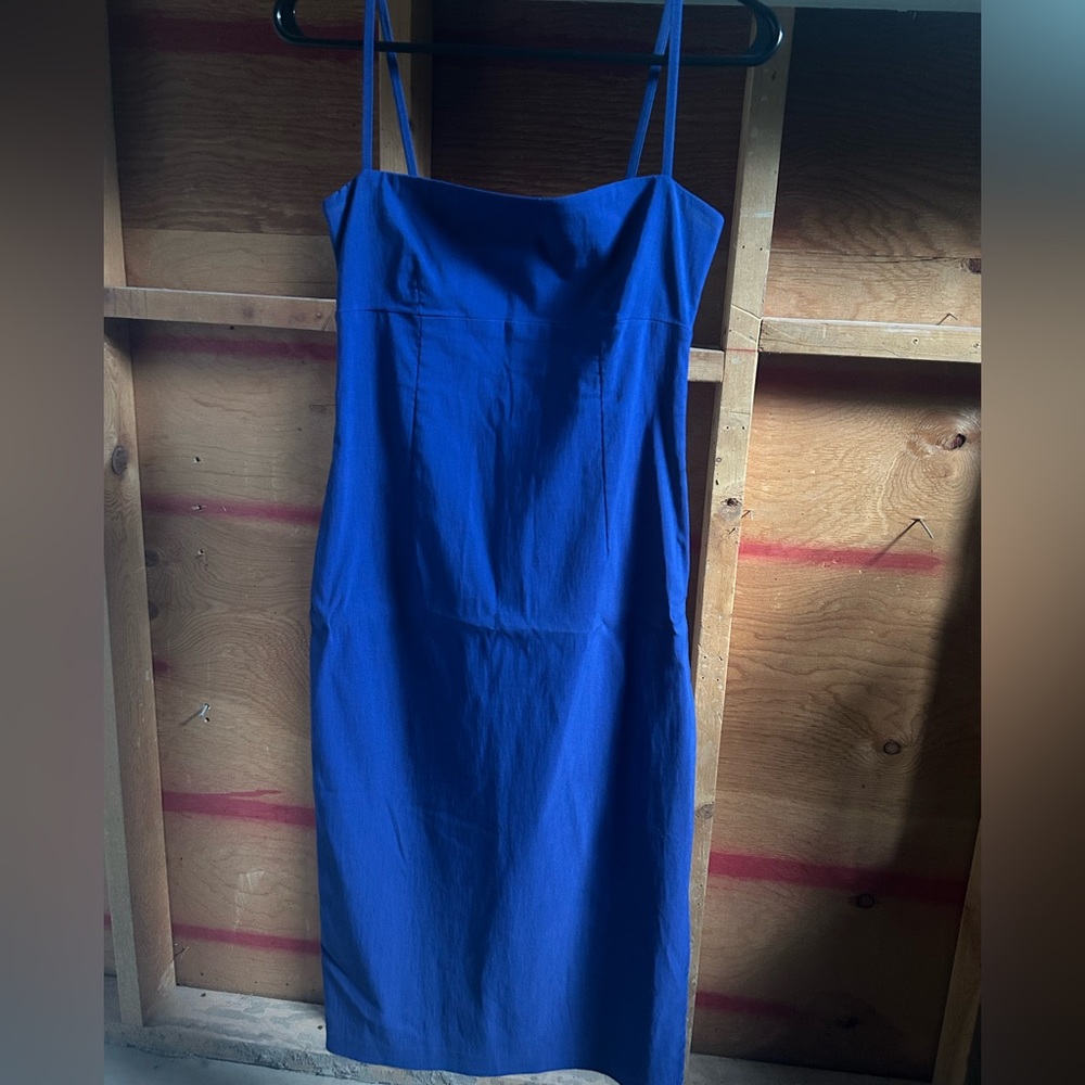 Sky Royal Blue Spaghetti Strap Mini Dress